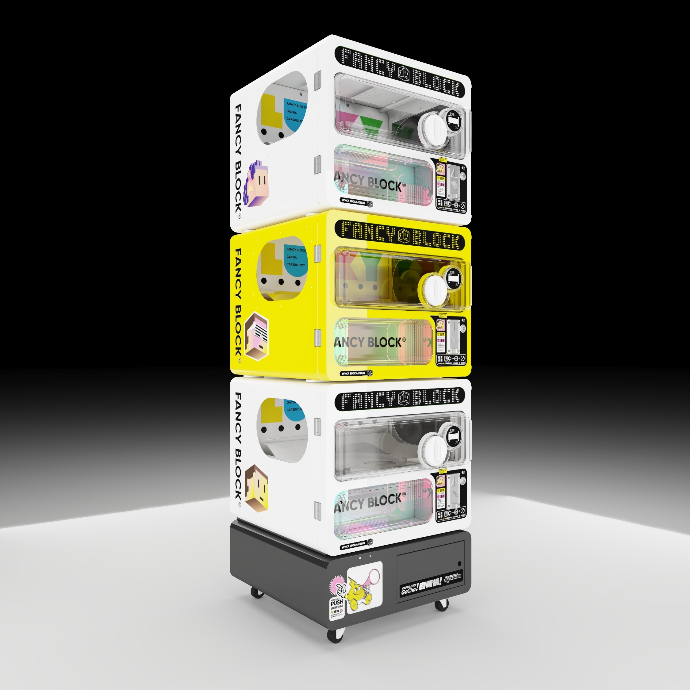 FANCY BLOCK Gashapon Machine: Fun & Durable Toy Claw Machine for Arcades, Malls & Events